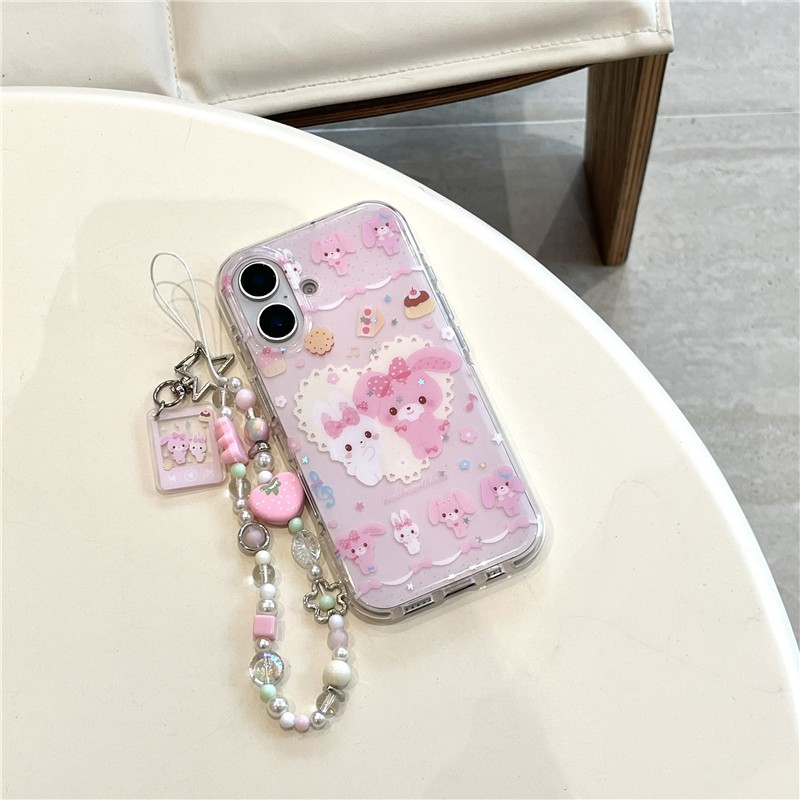 IPhone 16 PRO MAX 15 Pro max ลายกระต่ายขนมหวานเคสโทรศัพท์กระบวนการ IMD