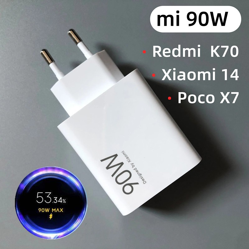 ใช้กับเครื่องชาร์จ Xiaomi 90W mi 15/Redmi K70 สายข้อมูล POCO X7 Pro สาย Xiaomi 6A TypeC ชาร์จเร็วสุด