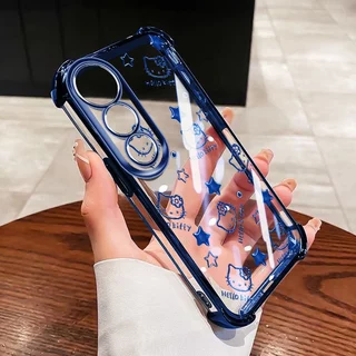 YBD เคสโทรศัพท์กันกระแทกมุมใส ลายการ์ตูน Hollow Out ตัวอักษร สําหรับ Vivo V70 Elite/V70FE/V60 Lite/Y200/Y300/V40 Lite/V50 Lite/V50E/V40/V30 Pro