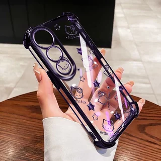YBD เคสโทรศัพท์กันกระแทกมุมใส ลายการ์ตูน Hollow Out ตัวอักษร สําหรับ Vivo V70 Elite/V70FE/V60 Lite/Y200/Y300/V40 Lite/V50 Lite/V50E/V40/V30 Pro