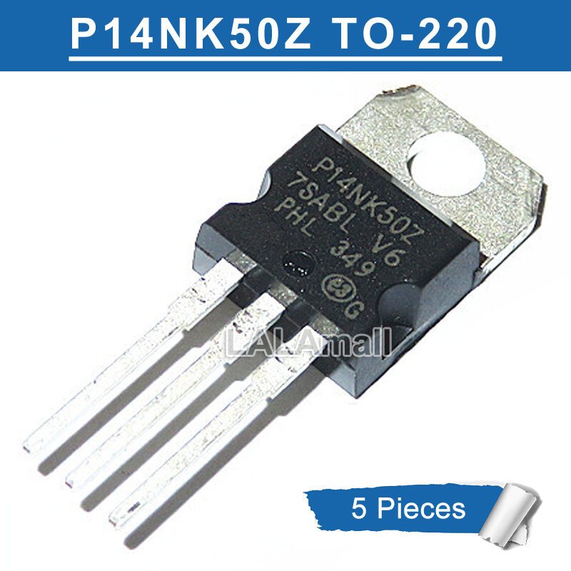 5 ชิ้น P14NK50Z TO-220 14A/500V N-channel MOSFET ทรานซิสเตอร์ใหม่เดิม
