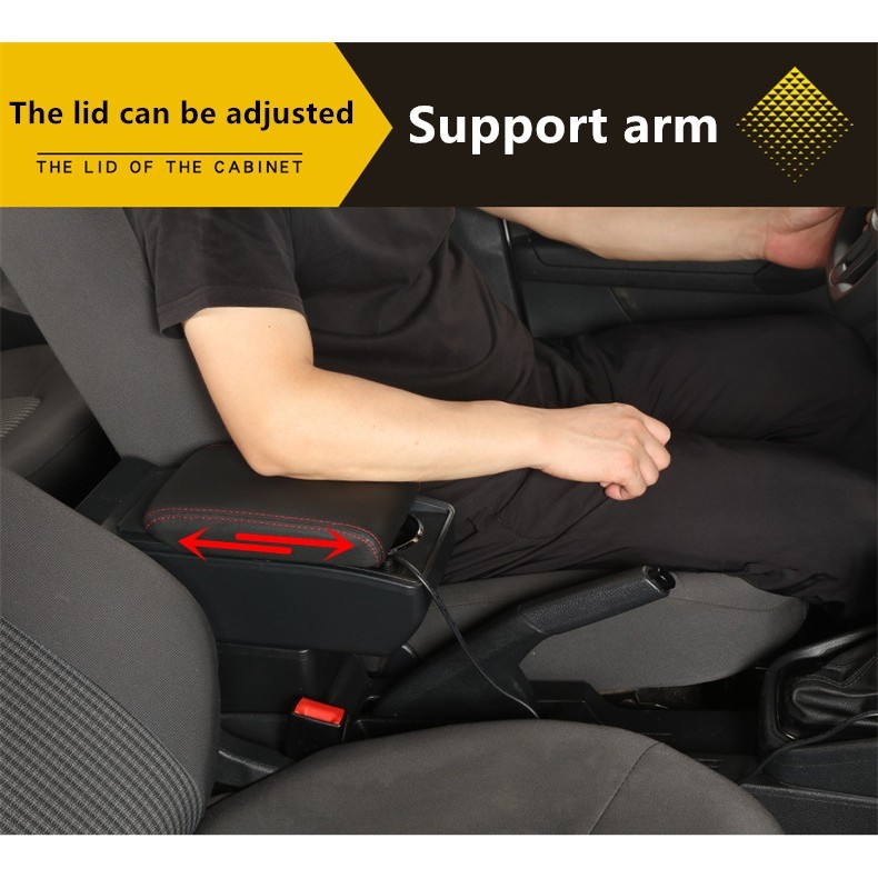 ตกแต่งบ้าน Toyota avanza กล่องเก็บของที่เท้าแขนคอนโซลกลาง ปรับระดับได้ พร้อมที่วางแขน พอร์ต USB พรีเมี่ยม สําหรับ Toyota Avanza ส่งด่วน สั่งเลย