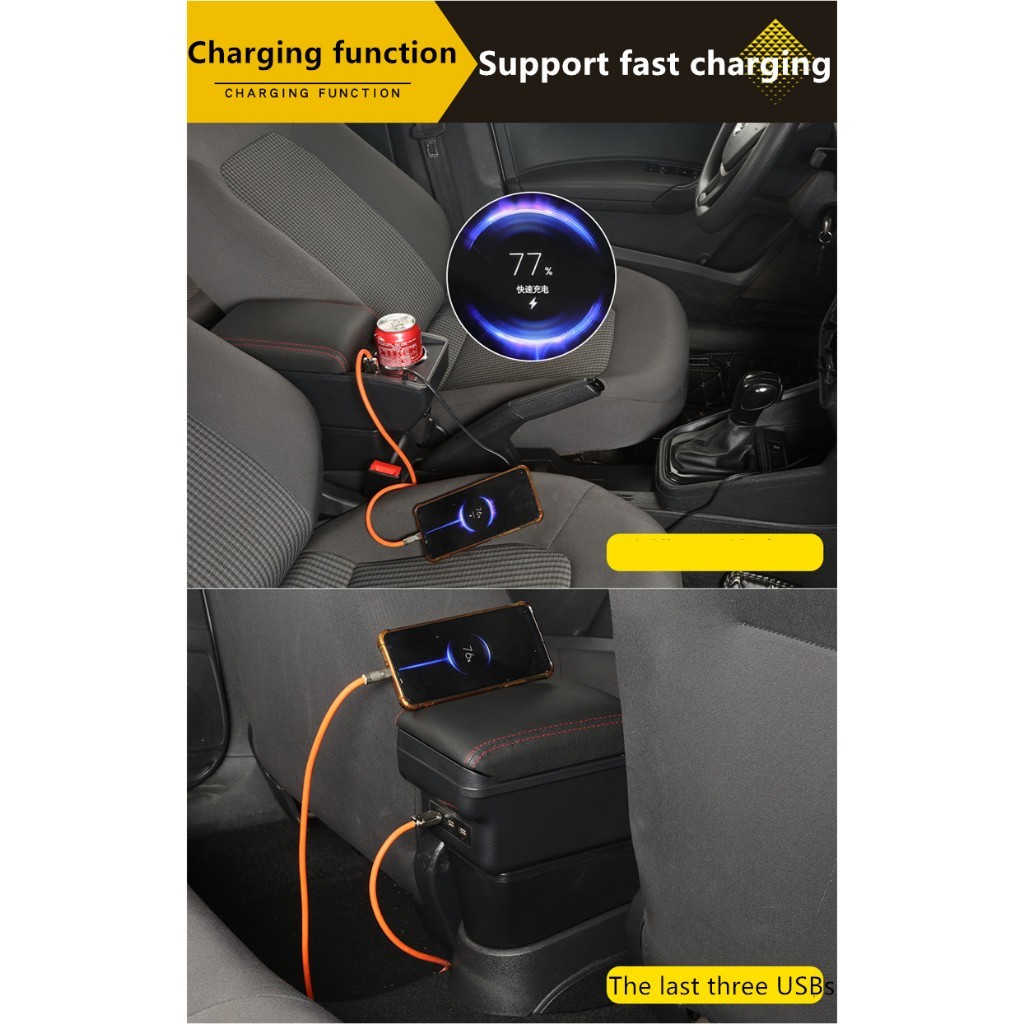 ตกแต่งบ้าน Toyota avanza กล่องเก็บของที่เท้าแขนคอนโซลกลาง ปรับระดับได้ พร้อมที่วางแขน พอร์ต USB พรีเมี่ยม สําหรับ Toyota Avanza ส่งด่วน สั่งเลย