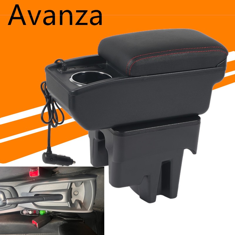 ตกแต่งบ้าน Toyota avanza กล่องเก็บของที่เท้าแขนคอนโซลกลาง ปรับระดับได้ พร้อมที่วางแขน พอร์ต USB พรีเมี่ยม สําหรับ Toyota Avanza ส่งด่วน สั่งเลย