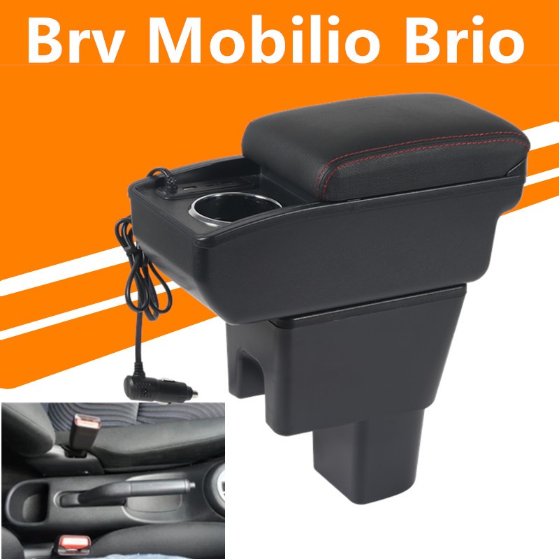 ที่วางแขนคอนโซลกลาง ที่วางแขน ปรับได้ สบาย อุปกรณ์เสริม สําหรับรถยนต์ HONDA Brv Mobilio Brio