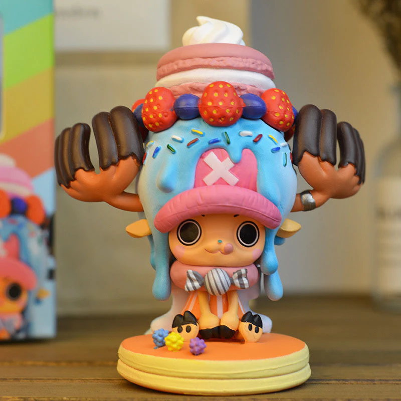 14 ซม.One Piece รูปอะนิเมะ Chopper ธง Action Figurine ตุ๊กตาของเล่น PVC รูปปั้นคอลเลกชันตกแต่งรถเด็กของขวัญ