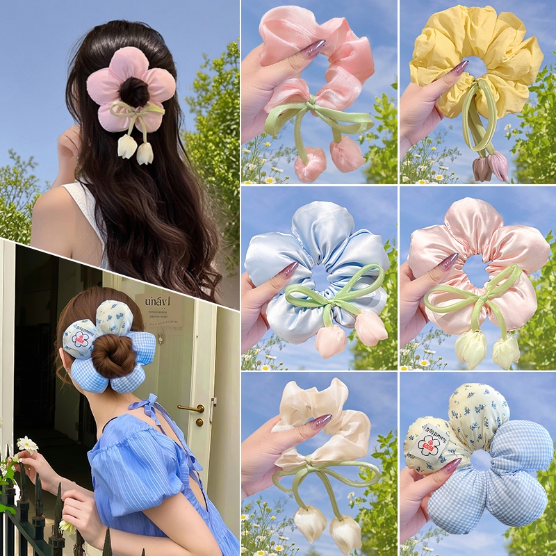 ทิวลิปดอกไม้ ยางยืดสำหรับผม .ACCESSORIES สำหรับผู้หญิง