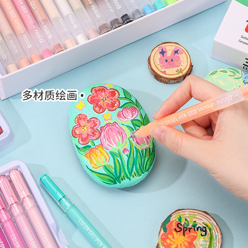 Languo 54 สี/ชุด 3D อะคริลิคภาพวาด Marker ปากกา 1.0 มม. หัวปากกาความจุขนาดใหญ่สี superimosed ภาพวาดปากกาการเรียนรู้ mark - รูปที่ 7