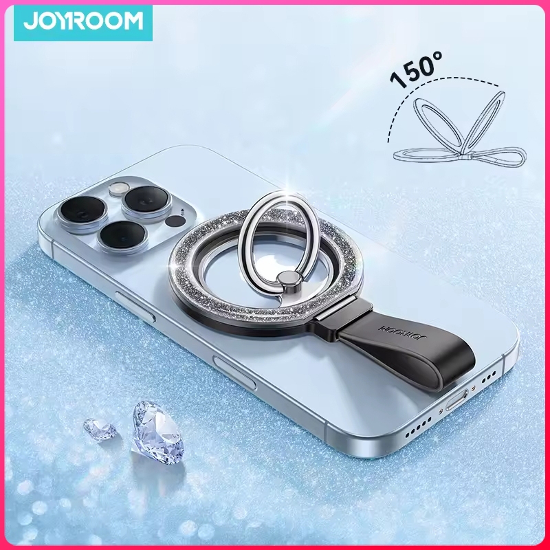 JOYROOM โทรศัพท์ Grip พร้อมแม่เหล็กแรงสุด 2025 ที่วางโทรศัพท์แม่เหล็ก Stylish Twinkle Design Magnetic Compatible Phone Grip พร้อมเชือกเส้นเล็กซิลิโคนอุปกรณ์เสริมสําหรับ iPhone 16/15/14/13