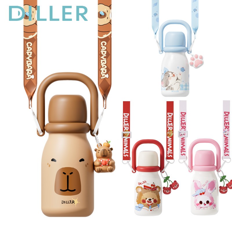 Diller กระติกน้ําสูญญากาศ Thermos 316 สแตนเลส Spout ฟางขวดน้ํา 610ml D9380 D9406 D9460