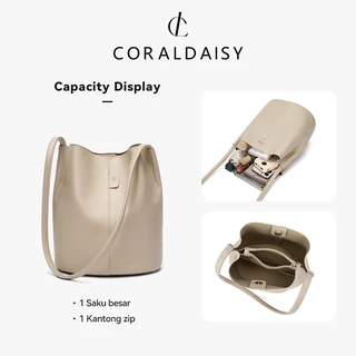 CORALDAISY bag ทรงใหม่ กระเป๋าสะพายข้างผู้หญิง กระเป๋าทรงถังใหญ่ กระเป๋าผู้หญิง