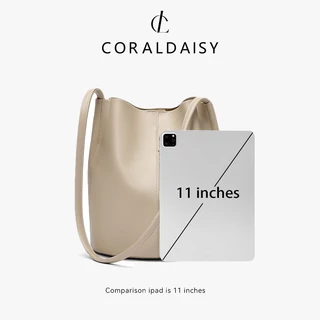 CORALDAISY bag ทรงใหม่ กระเป๋าสะพายข้างผู้หญิง กระเป๋าทรงถังใหญ่ กระเป๋าผู้หญิง