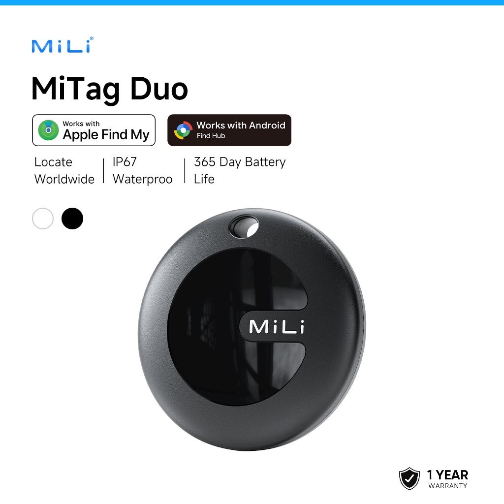 MiLi MiTag Duo Bluetooth Smart Tag for iOS & Android ตัวค้นหากุญแจ ติดตามกระเป๋าและกระเป๋าสตางค์
