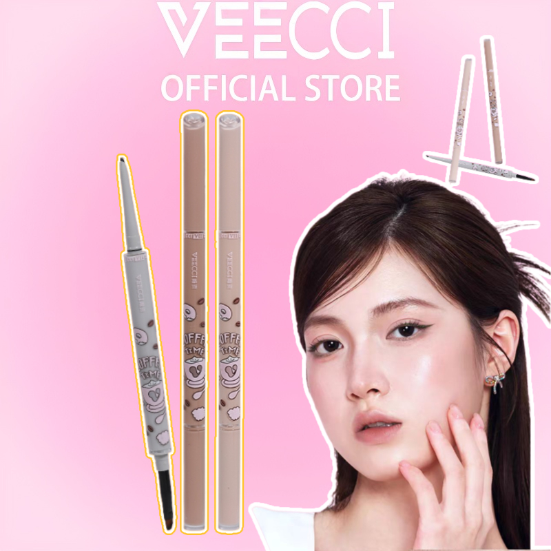 VEECCI อายไลเนอร์ หัวคู่เนื้อเจล เป็นธรรมชาติและติดทนนาน มาพร้อมแปรงปัดใบมีด กันน้ำ ไม่จางหาย 50mg