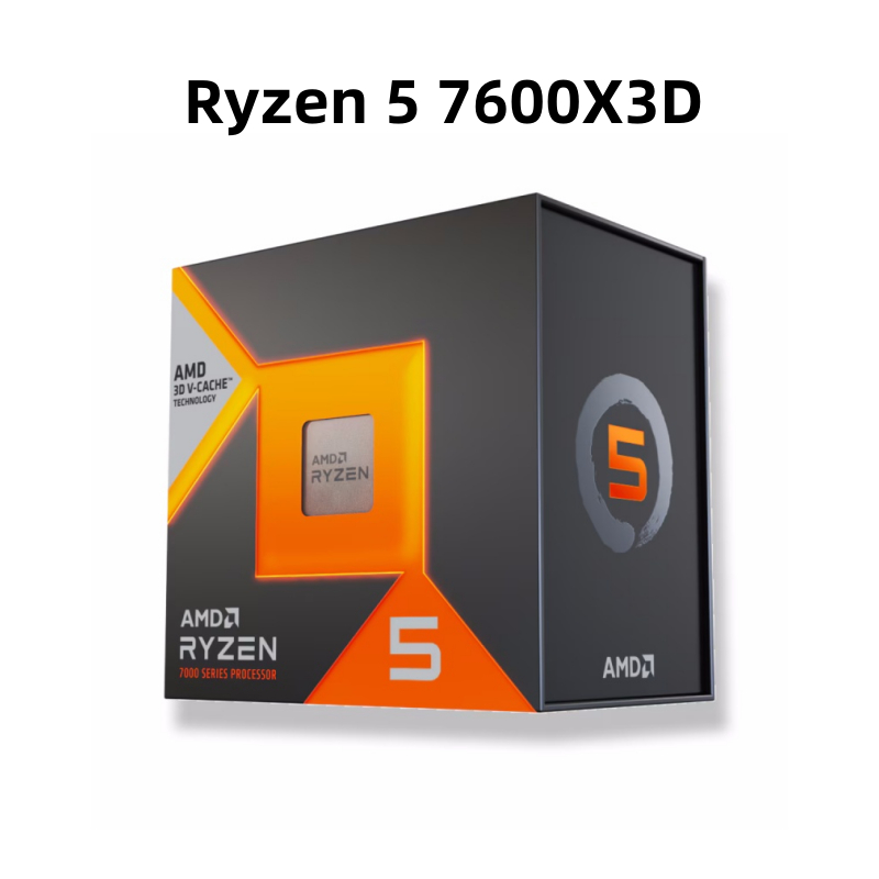 AMD Ryzen 5 7600X3D โปรเซสเซอร์เดสก์ท็อปใหม่พร้อมกล่อง 4.1 GHz 6-Cores AM5 7600 X3D CPU 65W L3 = 96 
