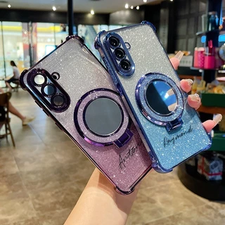 ใหม่เติมกระจกผู้ถือที่กําหนดเองชื่อเคสโทรศัพท์สําหรับ Samsung Galaxy A57 A56 5G A55 A37 A36 A26 5G ปลอก