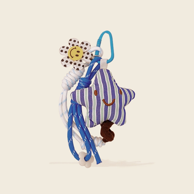 Muzikai Pendant Creative Smile Stripe Star Bag Pendant - รูปที่ 4