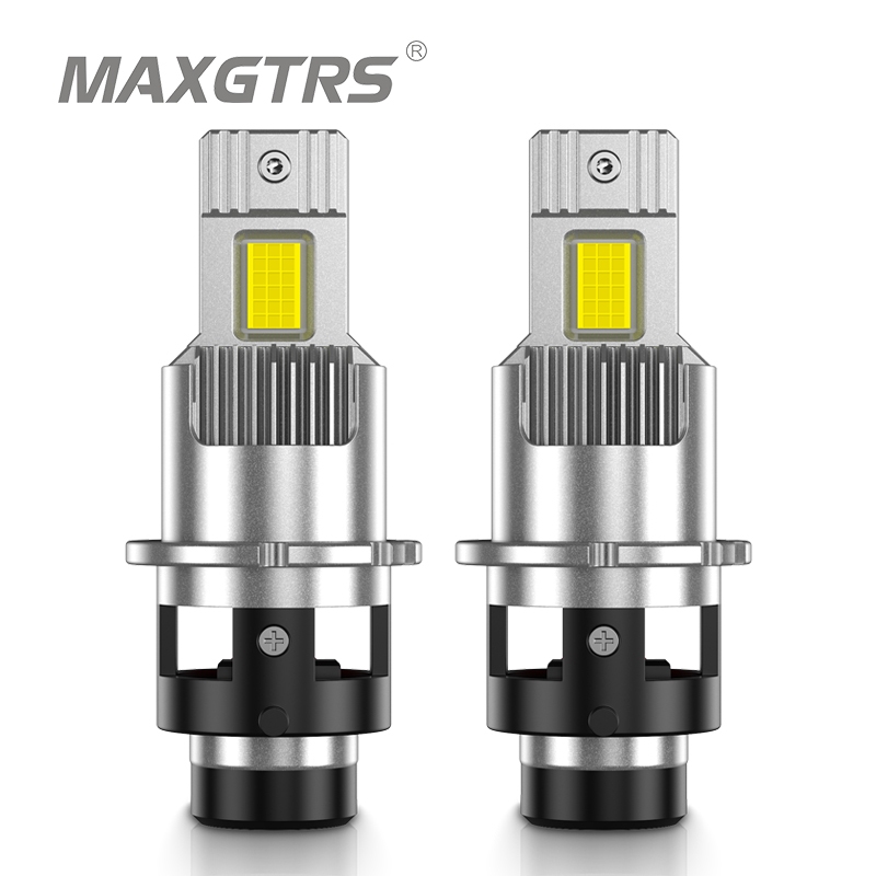 Maxgtrs หลอดไฟหน้าซีนอน LED 6000K D1S D4S D4R D2R D2S สีขาว แบบเปลี่ยน 2 ชิ้น