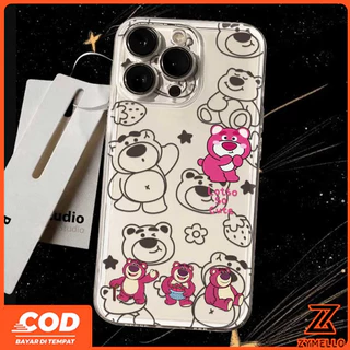 สําหรับOPPO Reno16F 16Pro 15F 15ProMax 14F 14Pro 13F 13Pro 12F 12Pro 11F 11Pro 10Pro 8T 8Z 7Z 6Zน่ารักวินนี่เดอะพูห์สตรอเบอร์รี่หมีกันกระแทกTPUเคสโทรศัพท์