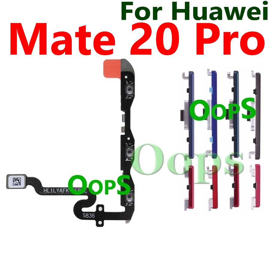 ปุ่มปรับระดับเสียงไฟ Flex สําหรับ Huawei MATE 20 Pro ปุ่มปิดกุญแจด้านข้างสายริบบิ้น