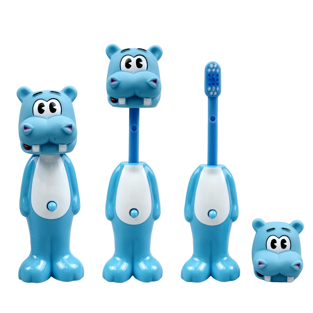 แปรงสีฟัน ด้ามจับยืดหดได้ ลายสัตว์น่ารัก สําหรับเด็ก - รูปที่ 6