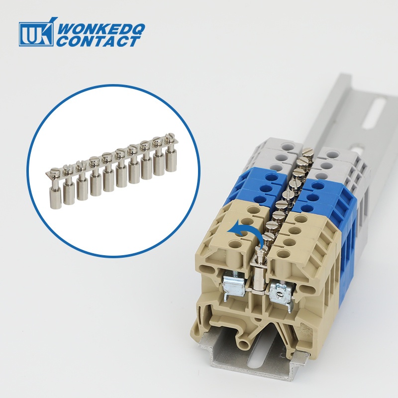 สะพานคงที่สําหรับ SAK Din Rail Terminal Block Jumper Connector SAK2.5Q10 SAK4Q10 SAK6Q10 SAK10Q10 SA