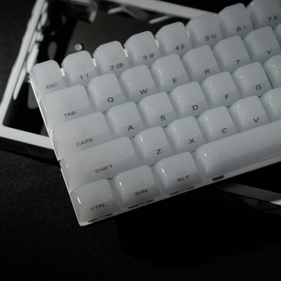 Womier Jelly Milky หยกขาวด้านข้างพิมพ์ Keycaps ชุด 115 คีย์ MDA โปรไฟล์สําหรับ 61/64/87/98/100 Cherry Gateron MX คีย์บอร์ด