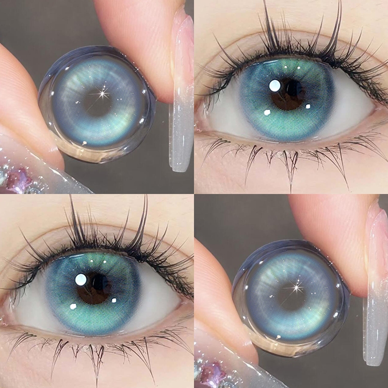 KSSEYE คอนแทคเลนส์ Power (0 ~-8.00)Lumifire Blue 14.5MM softlens 12 เดือนเกาหลี 1 คู่คอสเพลย์คอนแทคเลนส์ตาแต่งหน้า