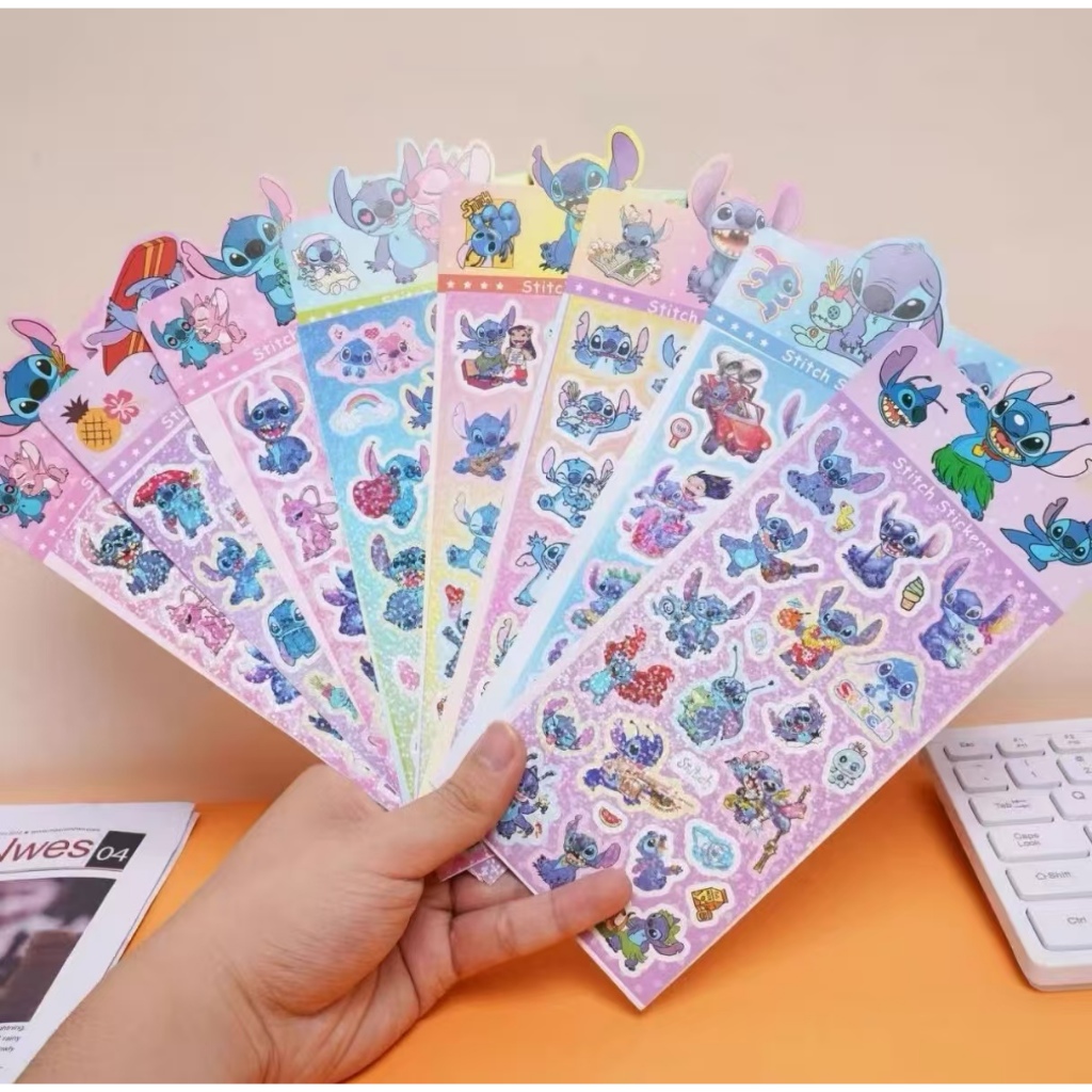 Stitch สติกเกอร์เรนโบว์สะท้อนแสงสติกเกอร์ไดอารี่สวยหรู
