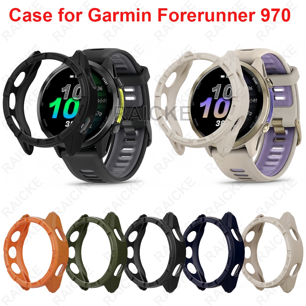 กรอบป้องกันหน้าจอครึ่งเชลล์กรอบ TPU สำหรับ Garmin Forerunner 970