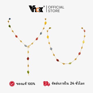 Vnox สร้อยข้อมือสแตนเลสแบบ Y-shaped สีหินธรรมชาติสำหรับผู้หญ…