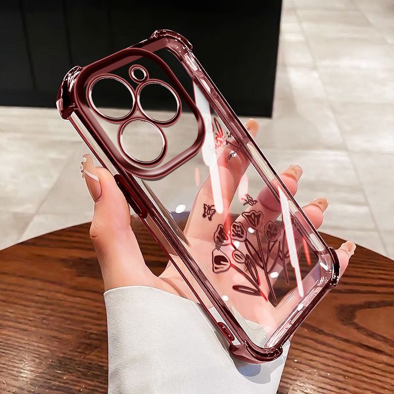 YBD Anti Fall สี่มุมสําหรับ infinix Smart 8 HD Plus Pro ITEL P55 Hot 40i Hot 40 Pro Tecno Spark Go 2