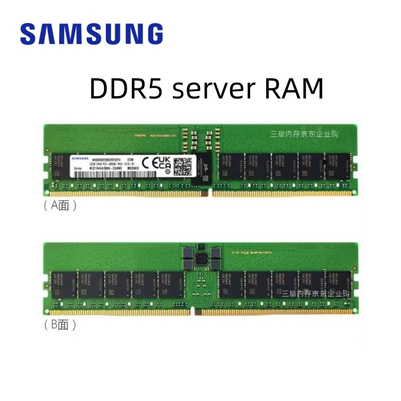 Samsung DDR5 server RAM โมดูลหน่วยความจํา 16G 24G 32G 64GB 4800 5600MHz DRIMM ECC RAM สําหรับ AI การ