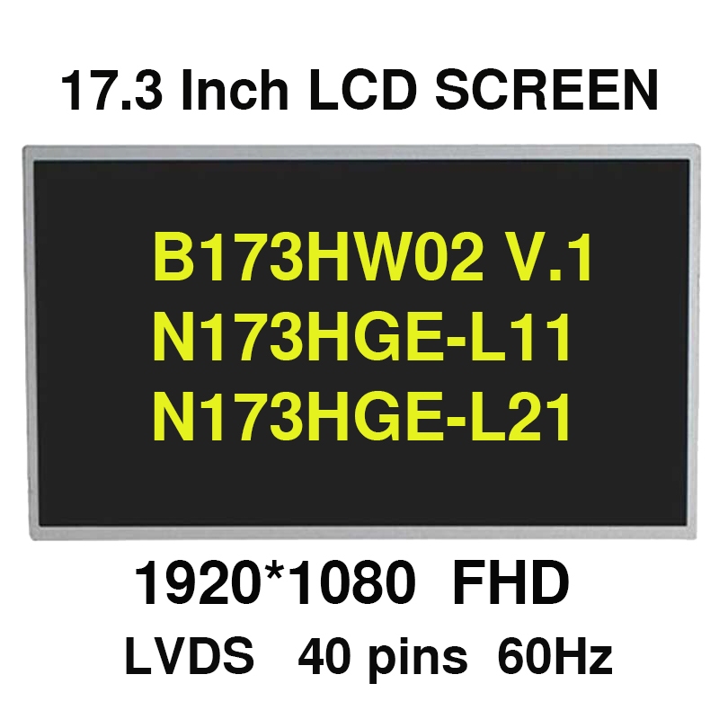 17.3 นิ้ว B173HW02 V.1 B173HW01 N173HGE-L11 N173HGE-L21 HSD173PUW1 LP173WF1 FHD 1920X1080 แล็ปท็อปจอ
