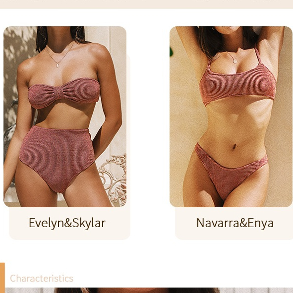 YUKARI SWIM ชุดว่ายน้ําสองชิ้นบิกินี่ สไตล์เซ็กซี่ ใหม่ปี 2025 เหมาะสำหรับทะเลและรีสอร์ต — صورة 8