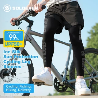 【TH Delivery】SOLOEVER ปลอกขาปั่นจักรยานผ้าไหมน้ําแข็ง บล็อก ยูวี 99% กันลื่นและแห้งเร็วสําหรับกีฬากลางแจ้ง