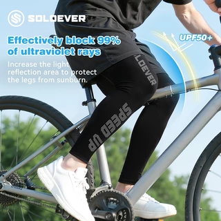 【TH Delivery】SOLOEVER ปลอกขาปั่นจักรยานผ้าไหมน้ําแข็ง บล็อก ยูวี 99% กันลื่นและแห้งเร็วสําหรับกีฬากลางแจ้ง