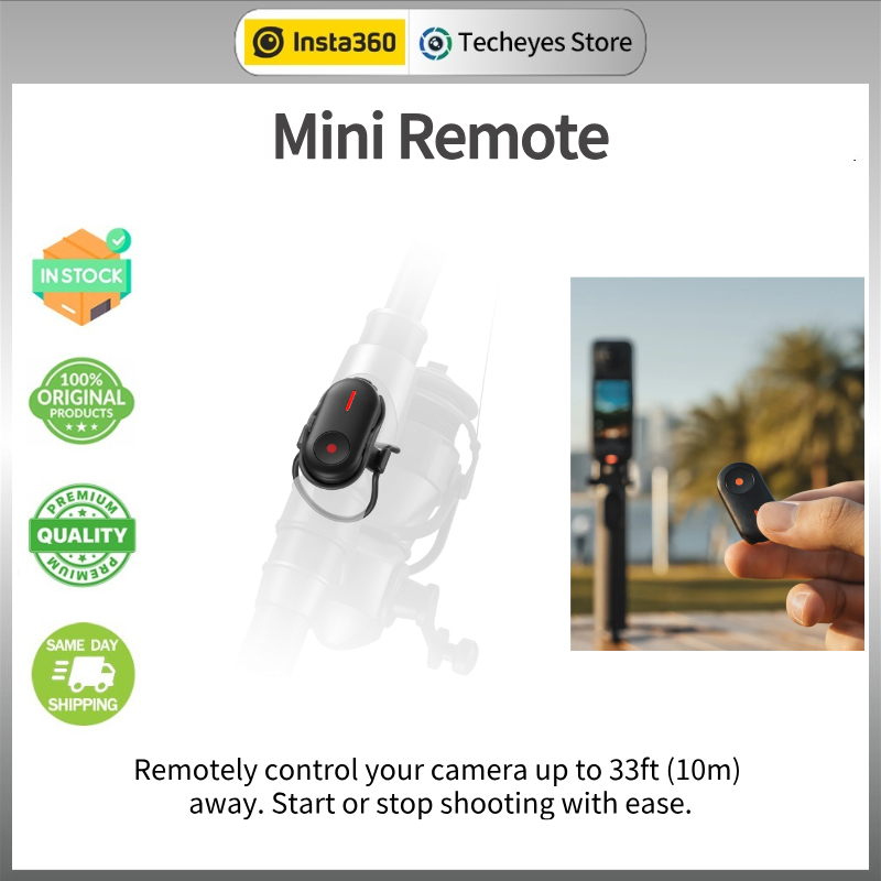 Insta360 Mini Remote สําหรับ Insta360 X6/X5/X4/Insta360 Ace Pro 2/GO 3S/GO Ultra