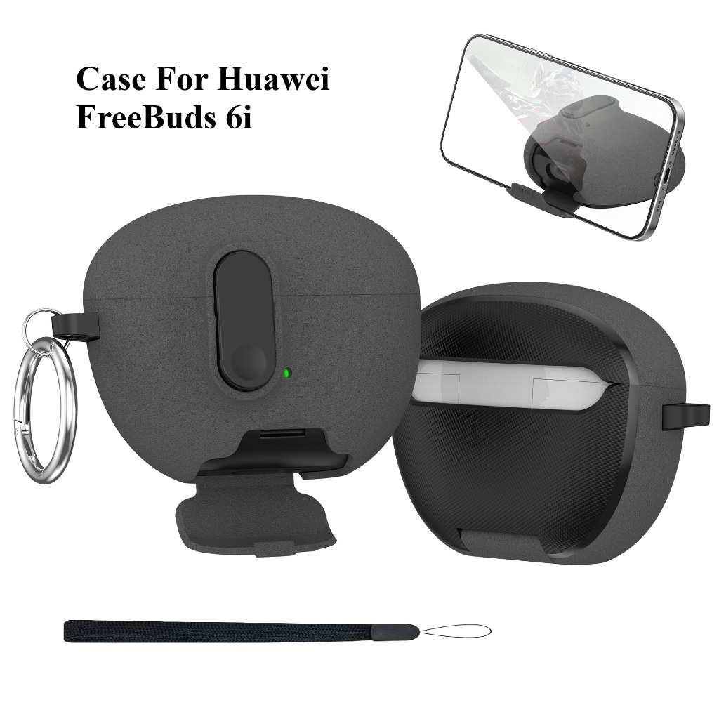 เคสป้องกันสําหรับหูฟัง Huawei FreeBuds 7i พร้อมฝาปิดป๊อปอัพอัตโนมัติและขาตั้งโทรศัพท์, เคสหูฟังกันฝุ่นสําหรับ FreeBuds 7i