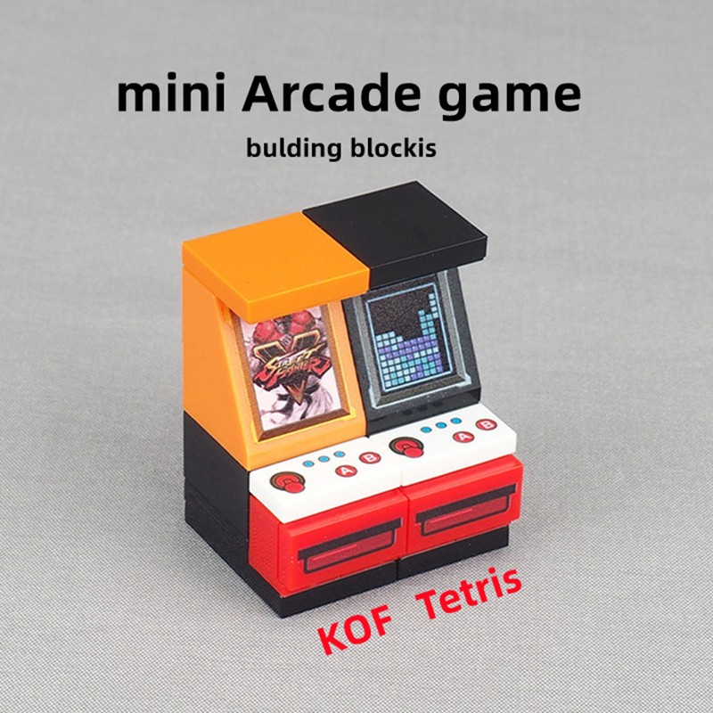 Mini Arcade เกมรุ่น MOC Tetris ของเล่น City Building block อุปกรณ์เสริม minifigure