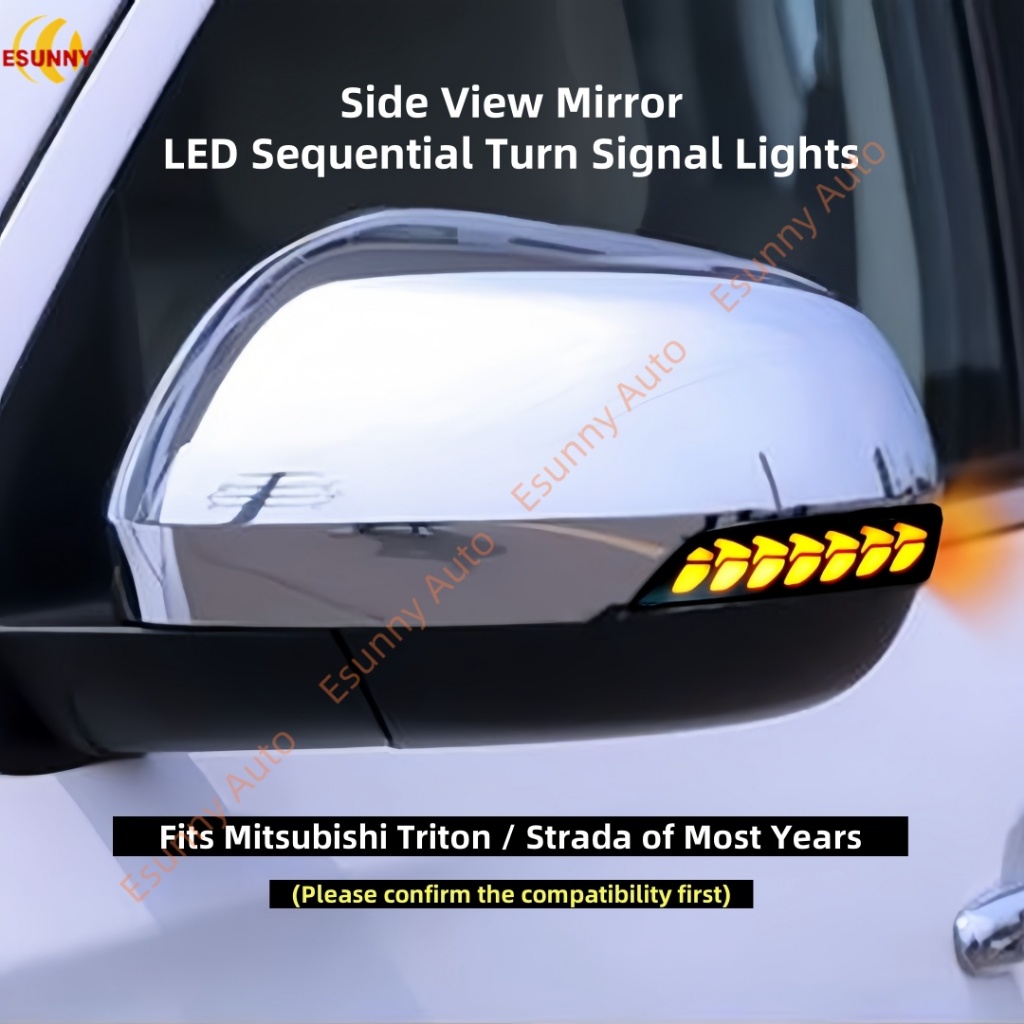 MITSUBISHI กระจกมองข้าง นํา ไฟเลี้ยวลําดับเข้ากันได้กับมิตซูบิชิ ไตรตัน / ถนน - กระจกมองข้าง, กระจกป