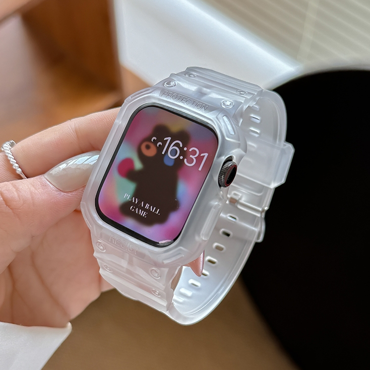 Glacier โปร่งใสทนทานสําหรับ Huawei Watch Fit 4 Fit 3 สายนาฬิกา TPU สายยางสําหรับ Huawei Fit3 FIt2 เปลี่ยน Integral สายรัดข้อมือ + กรณีคลุมทั้งหมด