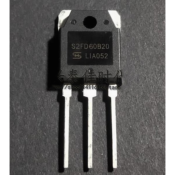 3 ชิ้น S2FD60B20 60A 200V TO-3P หลอดบํารุงรักษาพิเศษสําหรับเครื่องเชื่อมไฟฟ้า Fast Diode Recovery