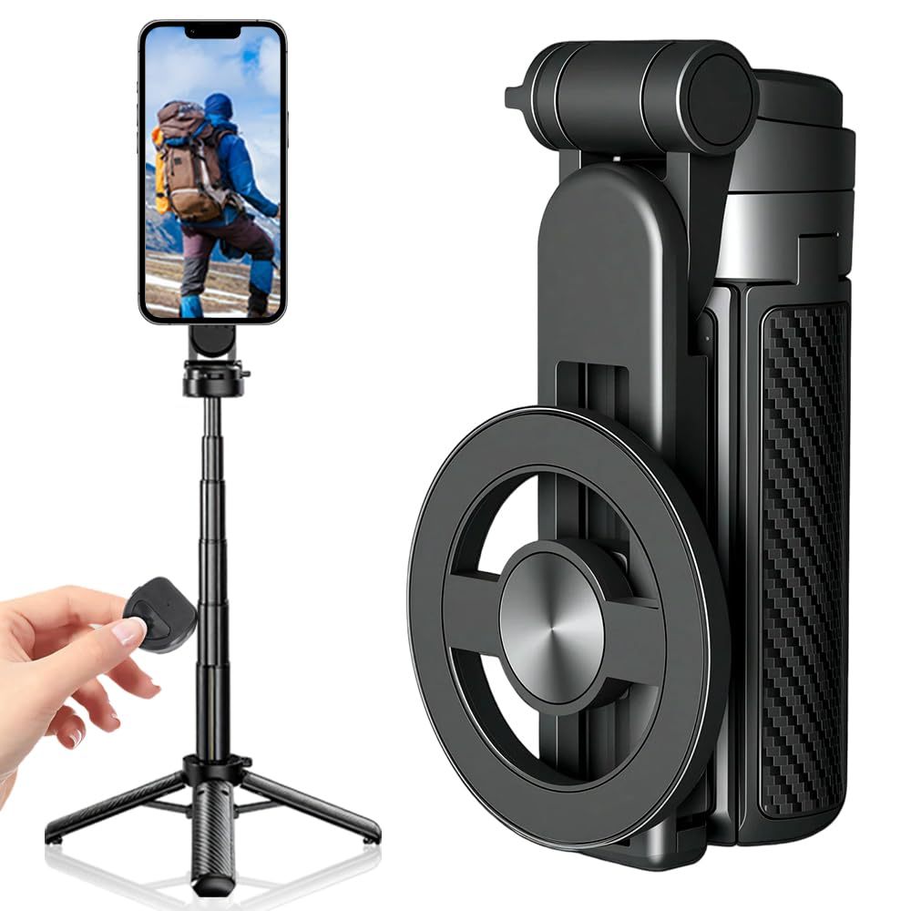 4-in-1Mini Selfie Stick มัลติฟังก์ชั่นแม่เหล็ก Selfie Stick แม่เหล็กโทรศัพท์ขาตั้งกล้องขาตั้งกล้องขาตั้งกล้อง gimbal ขาตั้งกล้องพร้อมรีโมทไร้สาย ราคา ถูกที่สุด ดีลบีเคเค แกลเลอรีภาพที่ 2