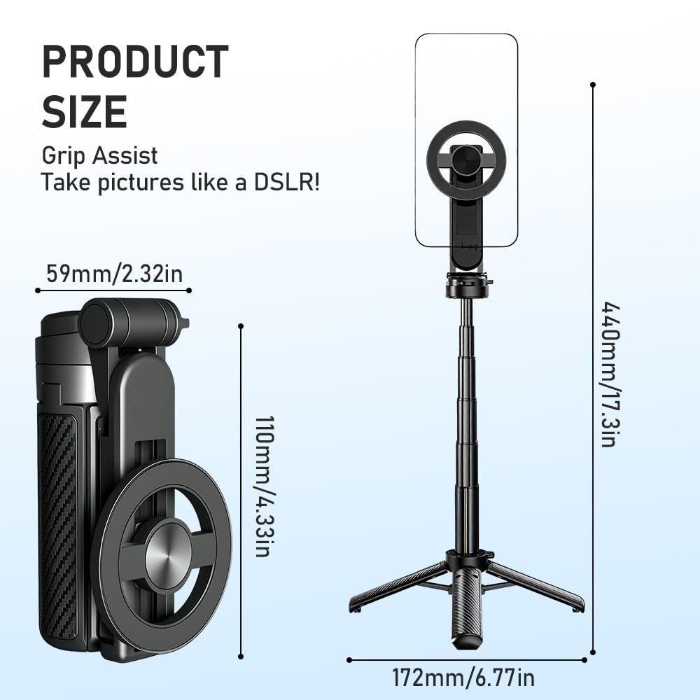 4-in-1Mini Selfie Stick มัลติฟังก์ชั่นแม่เหล็ก Selfie Stick แม่เหล็กโทรศัพท์ขาตั้งกล้องขาตั้งกล้องขาตั้งกล้อง gimbal ขาตั้งกล้องพร้อมรีโมทไร้สาย ราคา ถูกที่สุด ดีลบีเคเค แกลเลอรีภาพที่ 4