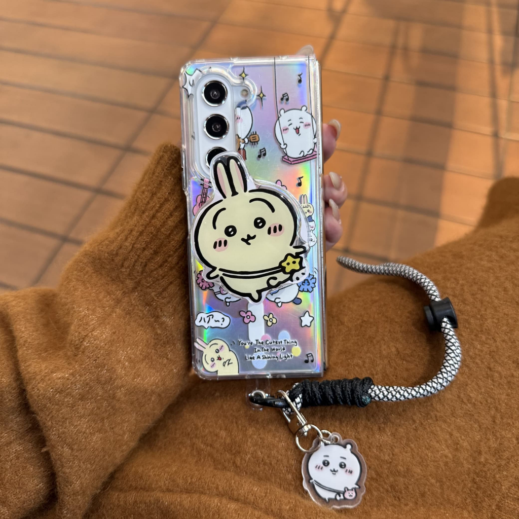 การ์ตูน น่ารัก chiikawa แม่เหล็ก วงเล็บ สร้อยข้อมือ เคส Samsung Galaxy Z Fold 7 6 5 4 3 การป้องกันกา