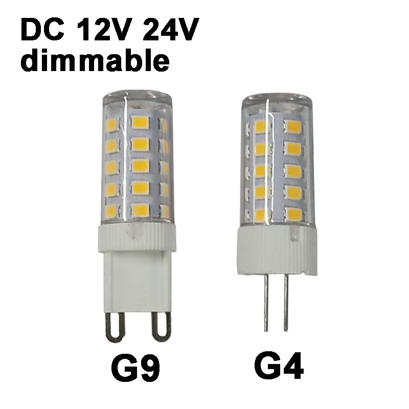 DC 12V 24V G4 G9 เซรามิค LED หรี่แสงได้หลอดไฟความสว่างสูง Spotlight
