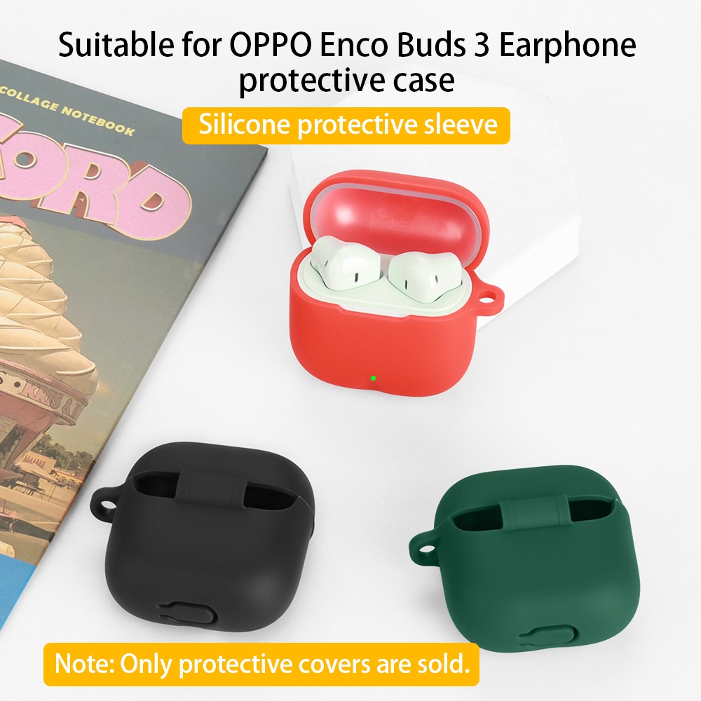 สําหรับ OPPO Enco Buds 3 หูฟังบลูทูธฝาครอบป้องกันซิลิโคน soft casesimple anti drop เคสหูฟัง