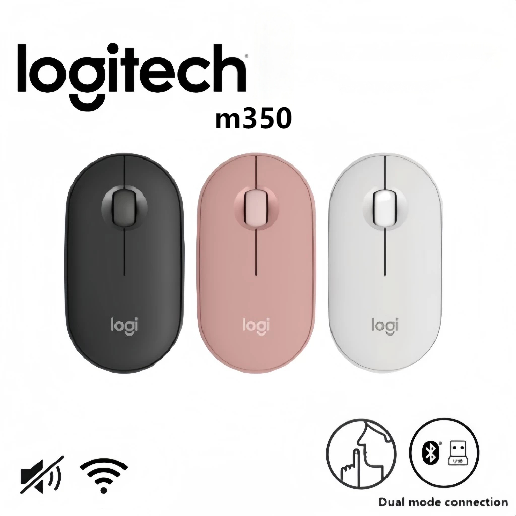 เมาส์ไร้สาย Bluetooth Logitech Pebble Mouse 2 Slim M350s