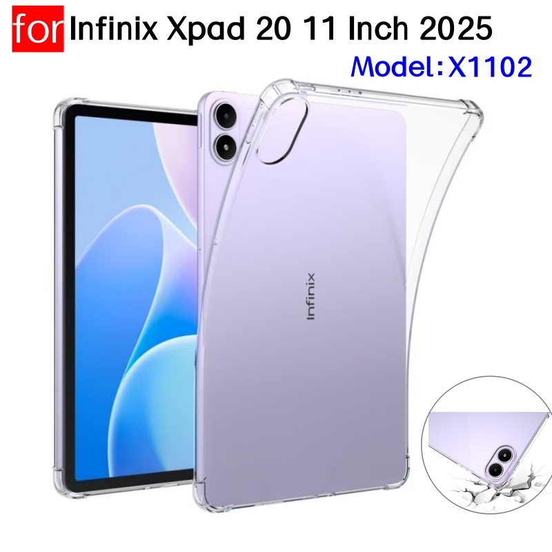 สําหรับ Infinix Xpad XPAD 20 Infinix X Pad20 11 นิ้ว 2025 ปลอก X1102 กันกระแทก Cas TRANSPARENT TPU